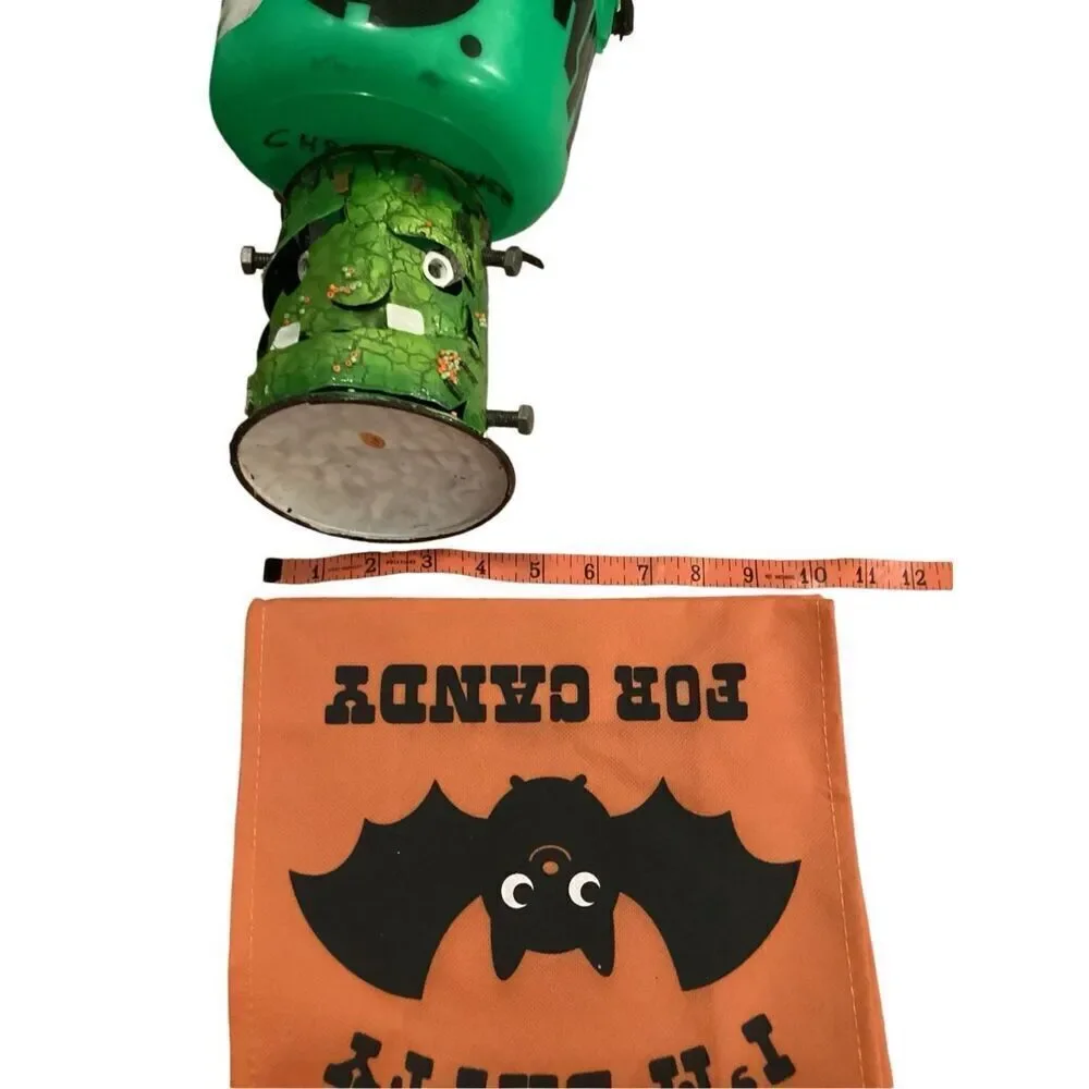 Lot Of 4 Halloween Trick Or Treat Bucket Bag Jar Wall Decor Spooky Holiday